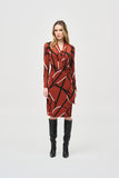 Joseph Ribkoff Women's Silky Knit Abstract Print Wrap Dress