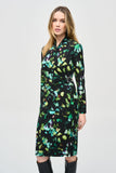 Joseph Ribkoff Women's Silky Knit Abstract Print Wrap Dress