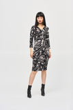 Joseph Ribkoff Women's Silky Knit Abstract Print Wrap Dress