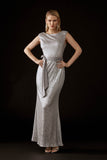 Joseph Ribkoff Women's Sequined Gown With Satin Sash