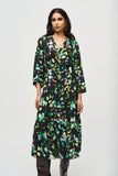 Joseph Ribkoff Women's Abstract Print Georgette Maxi Dress