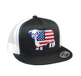 Lazy J Ranch Wear Bull American Flag Cap