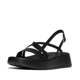 FitFlop Women's F-Mode Leather Flatform Strappy Back-Strap Sandals