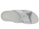 FitFlop Women's Lulu Crystal-Mix  Metallic Cross Slides