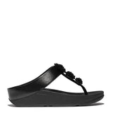 FitFlop Women's Fino Beadie-Button Metallic Toe-Post Sandals