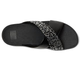 FitFlop Women's Lulu Crystal-Mix  Metallic Cross Slides