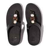 FitFlop Women's Fino Multi-Stone Leather Toe-Post Sandals