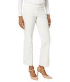 Krazy Larry Women's Stretch Linen Wide Ankle Pants - Oatmeal Stripe