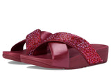 FitFlop Women's Lulu Crystal-Mix  Metallic Cross Slides