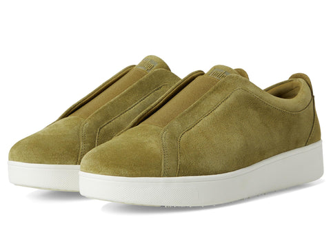 FitFlop Women's Rally Elastic Suede Slip-On Sneakers