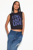 Spiritual Gangster Women's Love Crawford Crop Tank