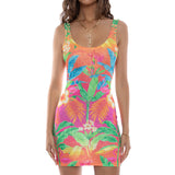 Luli Fama Women's Palm Breeze - Bodycon Tank Mini Dress