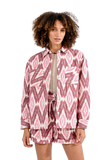 Molly Bracken Women's Batik Pattern Overshirt