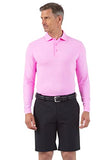 Ibkul Men's Long Sleeve Polo