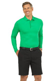 Ibkul Men's Long Sleeve Polo