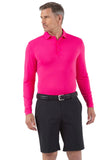 Ibkul Men's Long Sleeve Polo