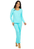 Ibkul Women's Solid Pajama Set