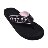 Tidewater Women's Pink Flamingos Sandals